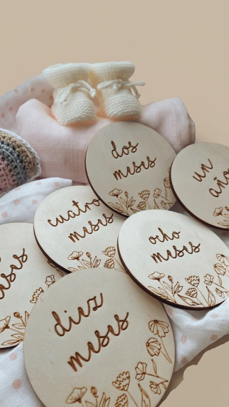 PLACAS CUMPLE MES FLORAL