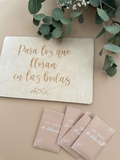 CARTEL PARA LOS QUE LLORAN EN LAS BODAS