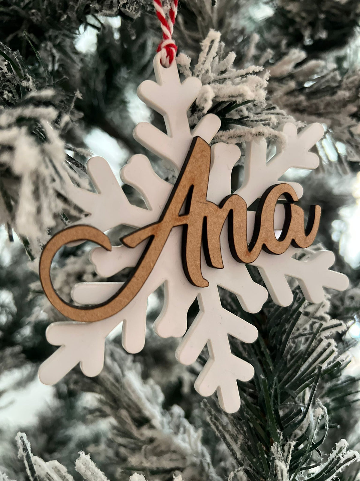 ADORNO DE NAVIDAD COPO CON NOMBRE