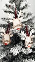 ADORNO DE NAVIDAD RENO CON NOMBRE